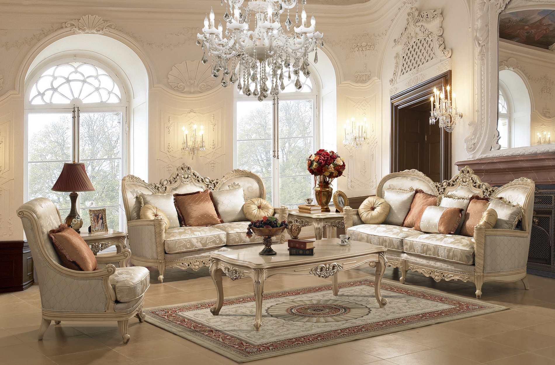 glamorous living room sets