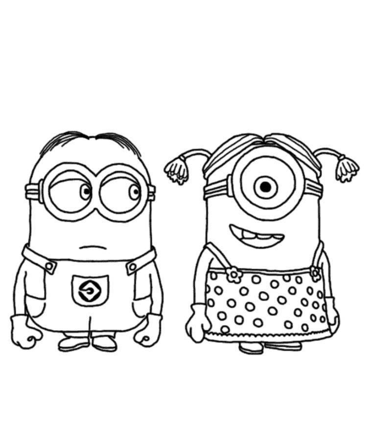 girl minion coloring pages