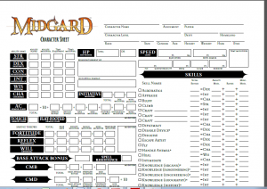 path finder character sheet