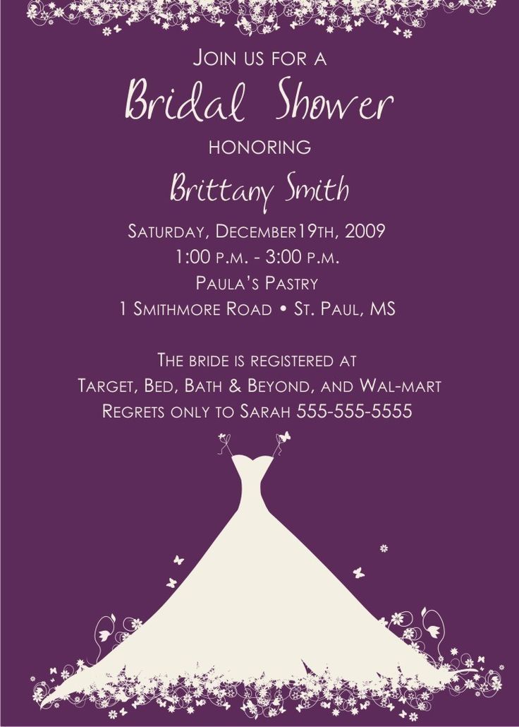 Bridal Shower Invitation Wording Fotolip