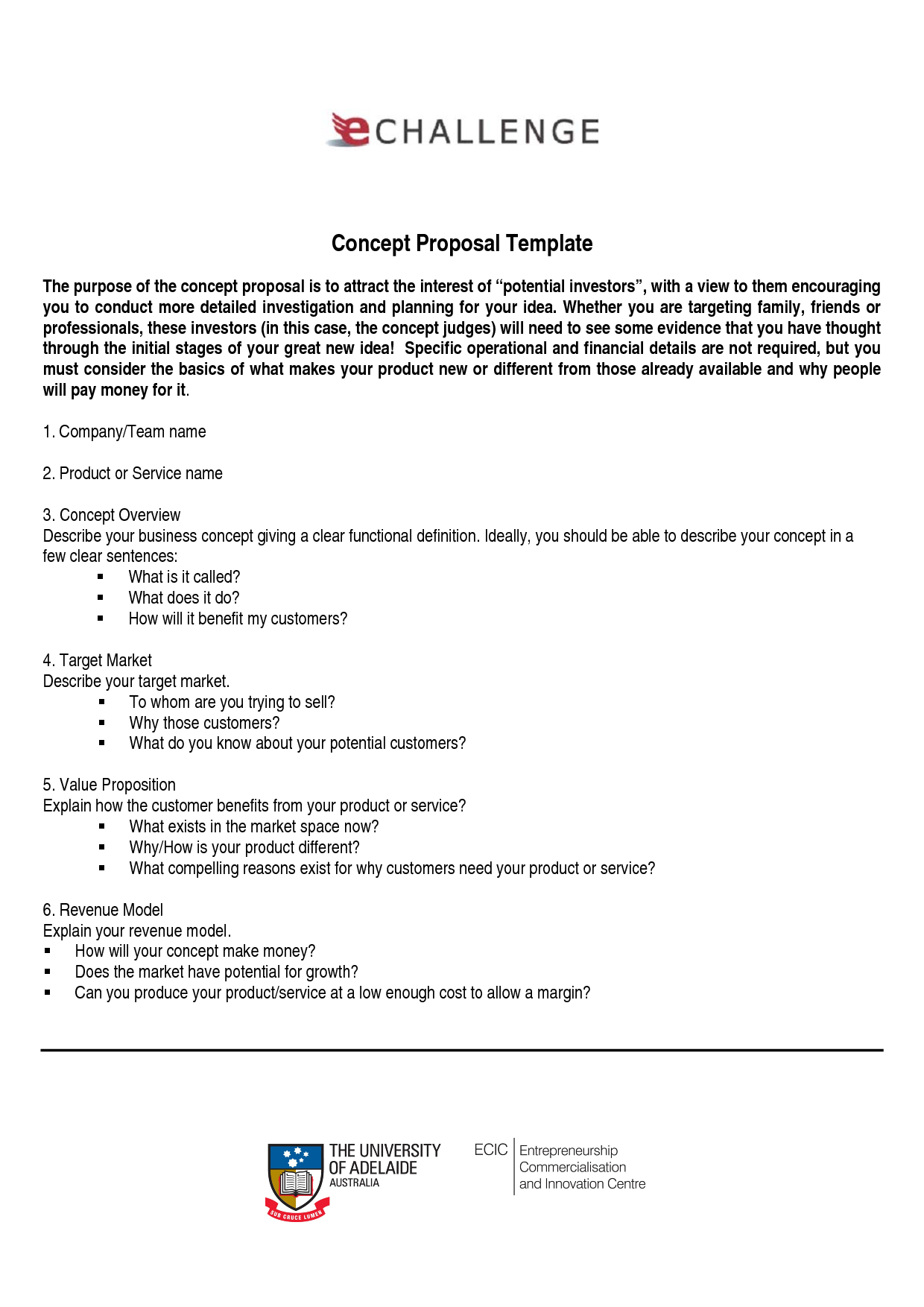 Standard Business Proposal Template