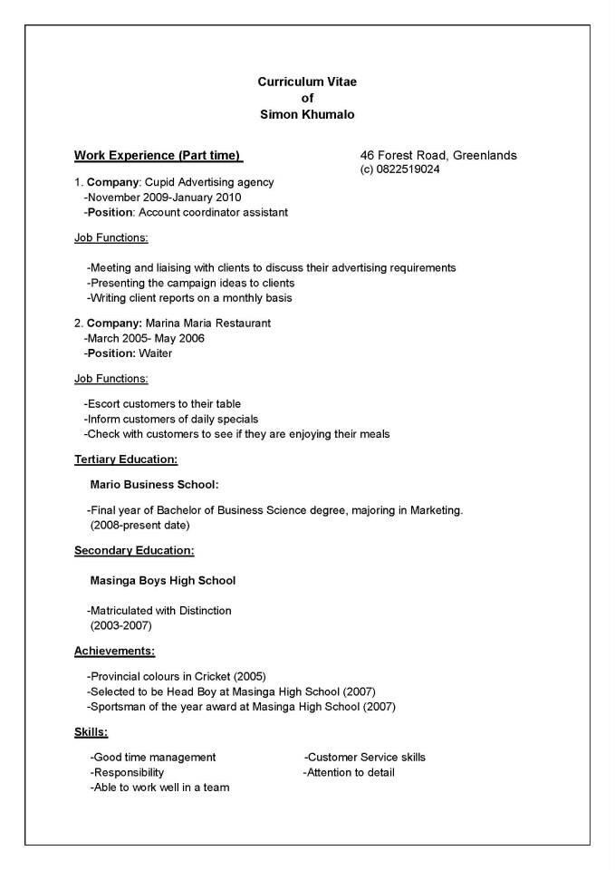 How Do I Write A Cv For A Cleaning Job Cleaner CV Example Page 1 