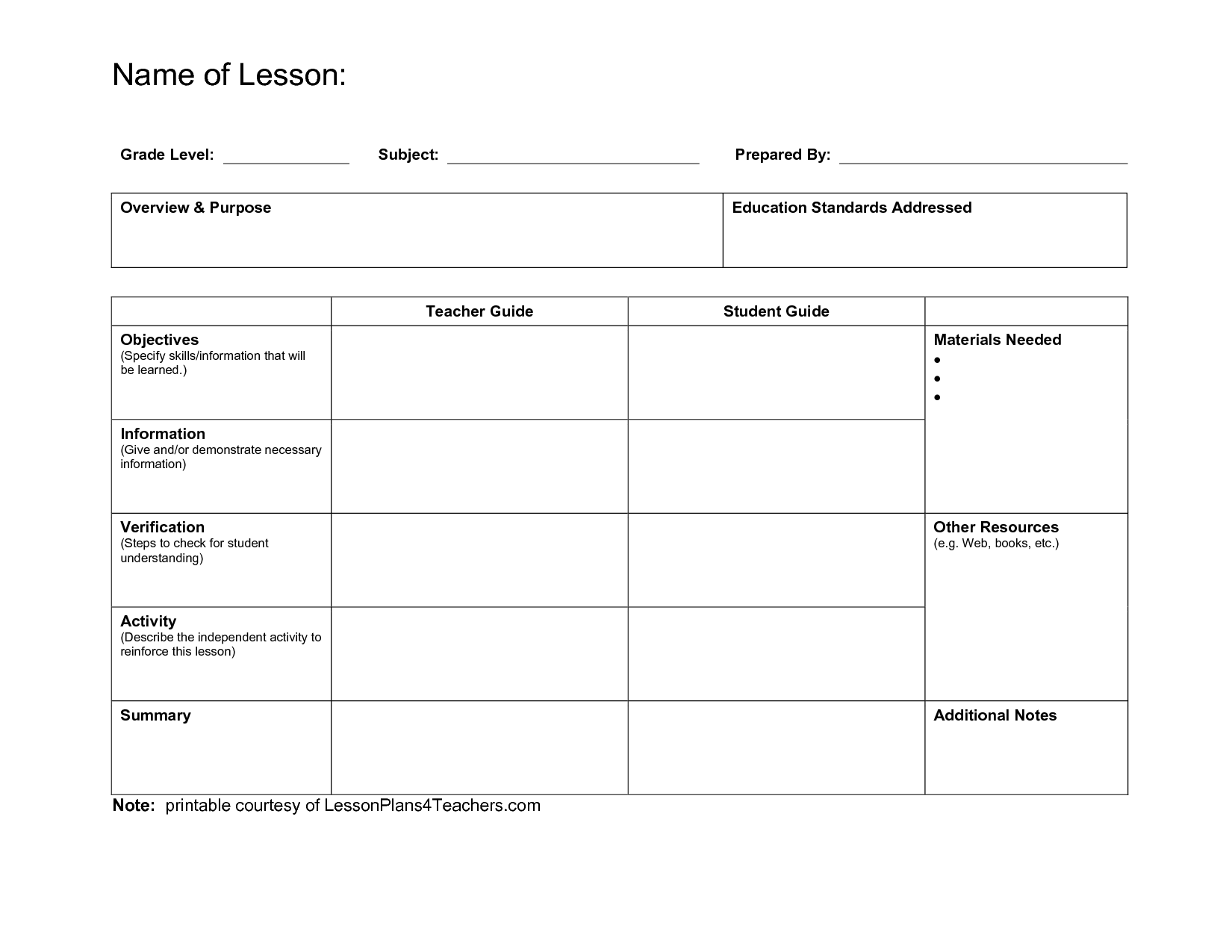 Lesson Plan Format Fotolip