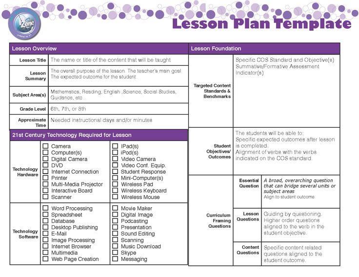 Lesson Plan Sample Fotolip