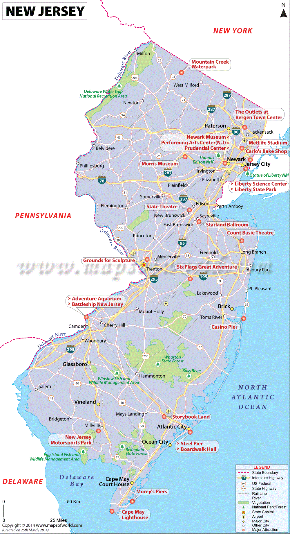 New Jersey Map - Fotolip