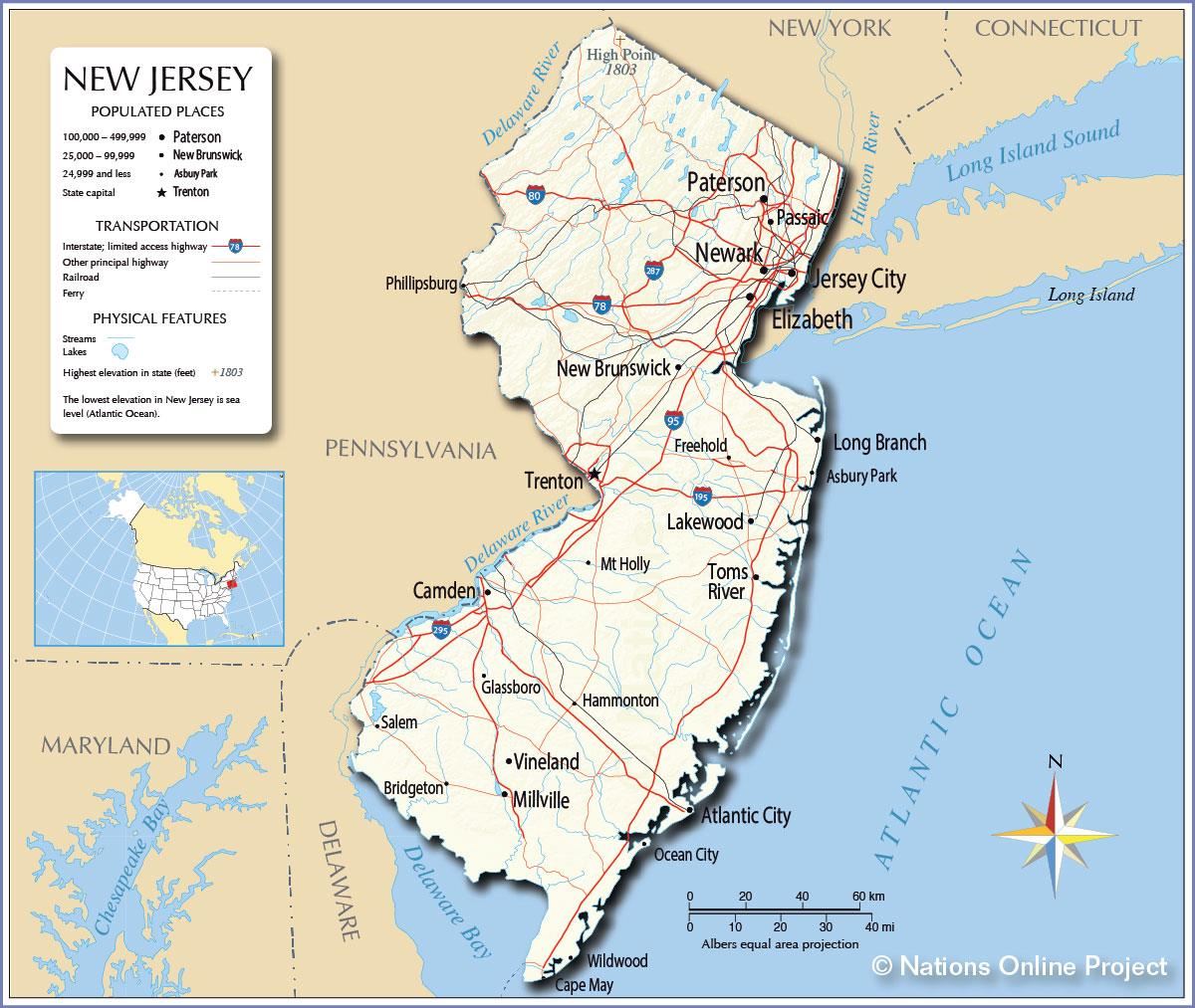 New Jersey Map | Fotolip.com Rich image and wallpaper
