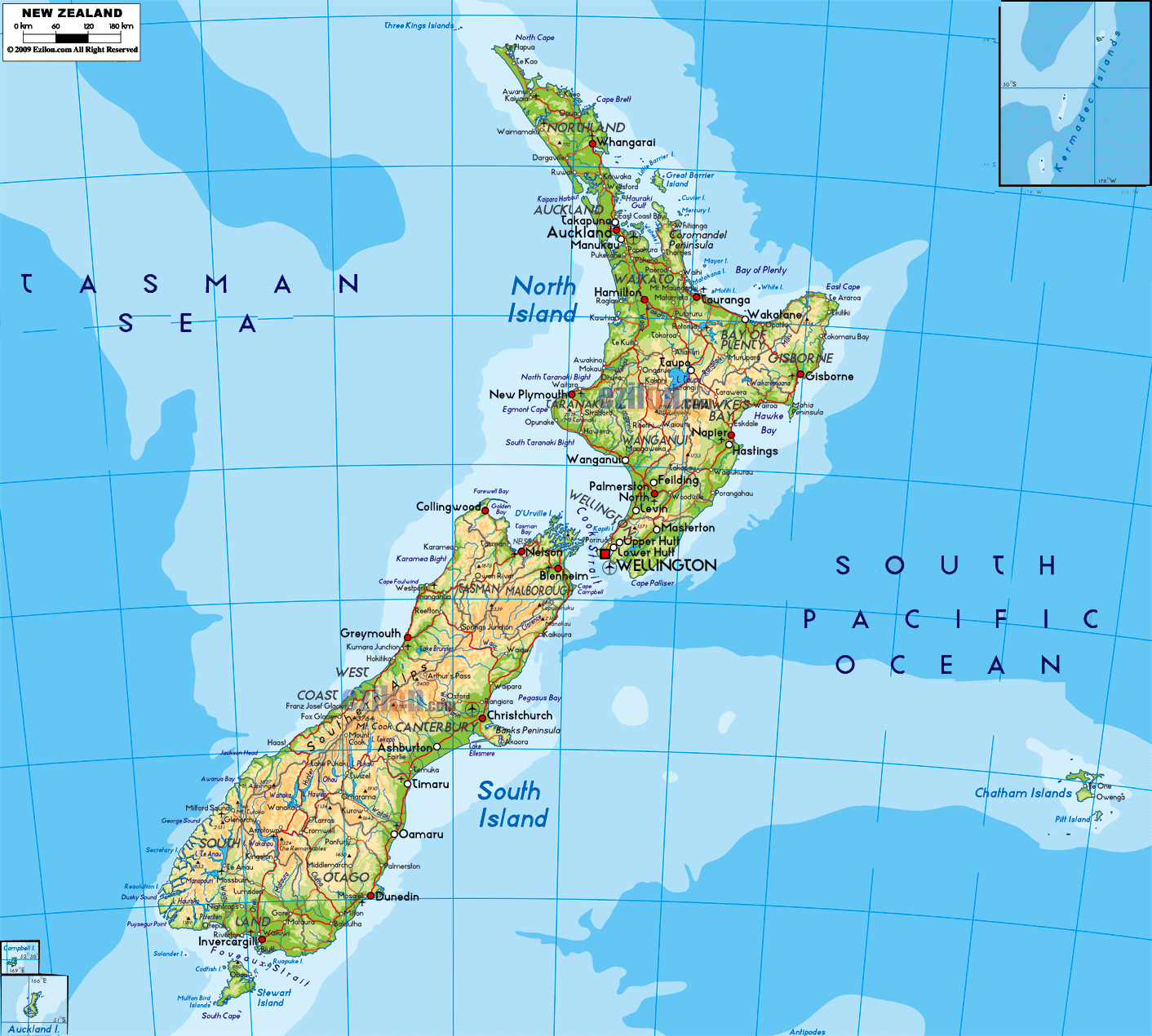 New Zealand Map - Fotolip