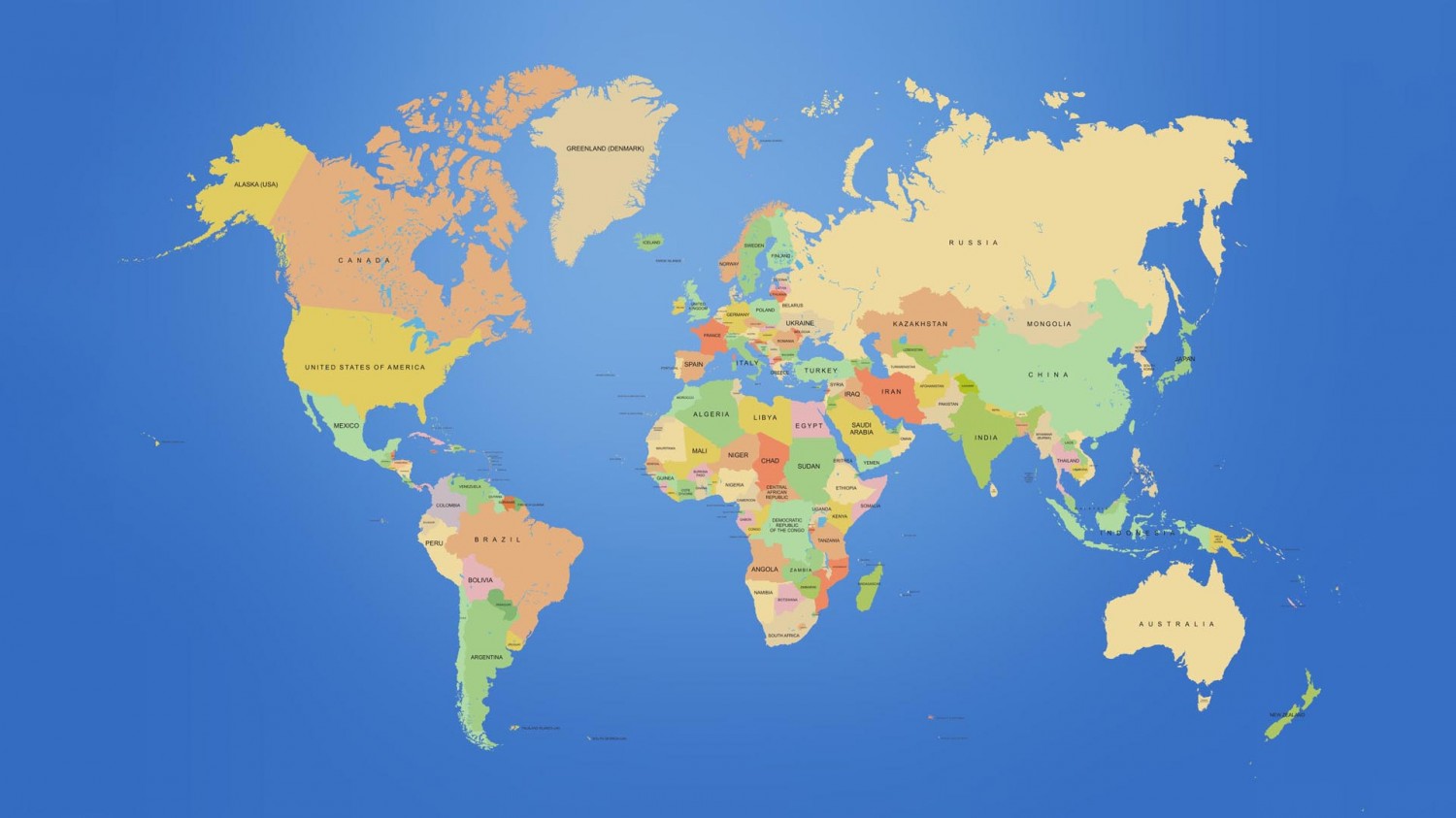 world map globe view