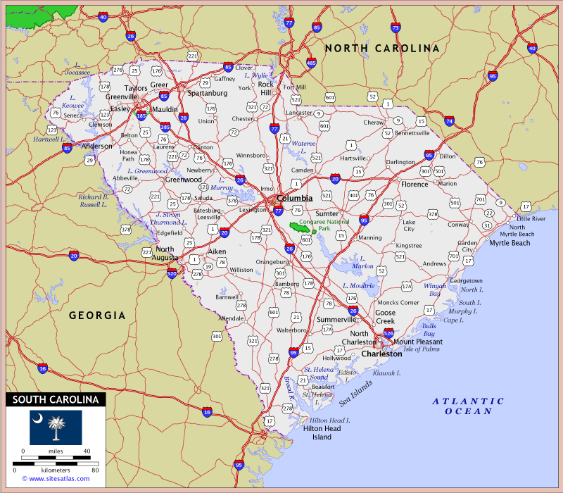 Maps of South Carolina - Fotolip