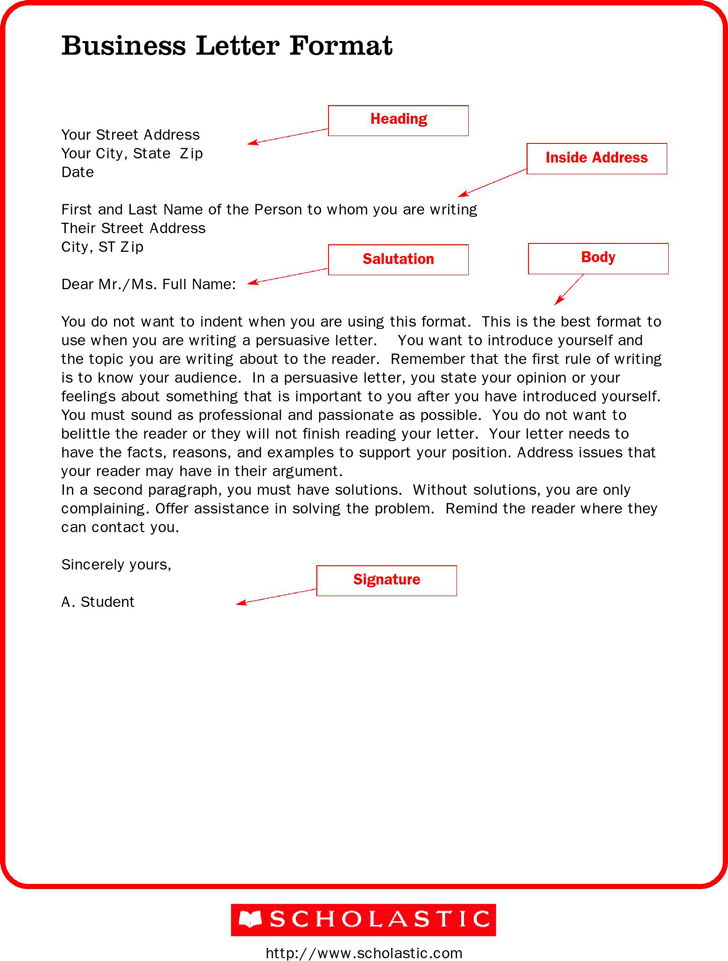 Business Letter Format Fotolip