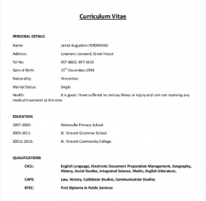 Curriculum Vitae and Types - Fotolip