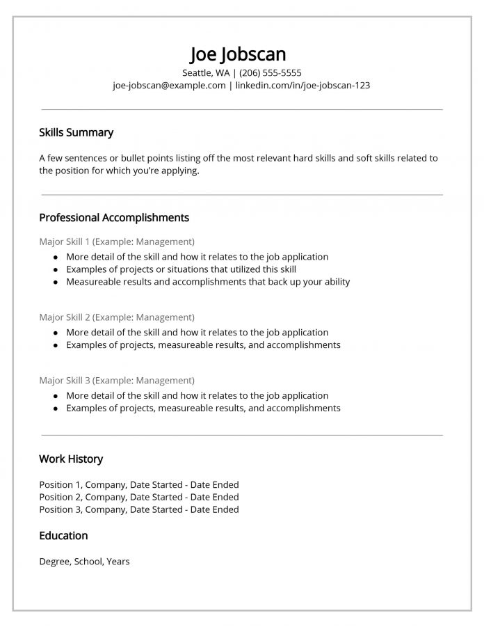 Functional Resume - Fotolip